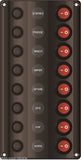Switch Panel LED 8 Gang with Circuit Breakers Marine - Caravan IP 65 Splash Proof
