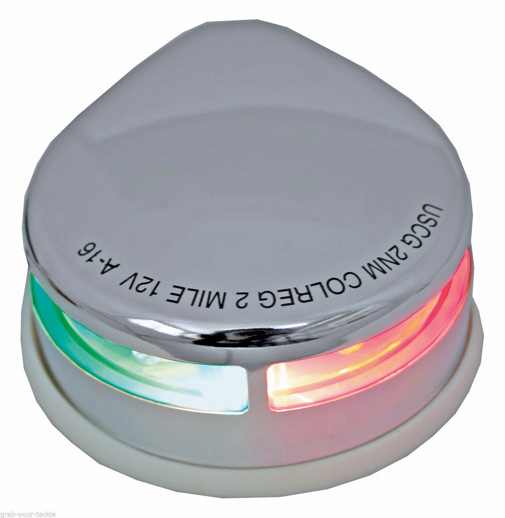 LED Bi Colour/Colour LED Navigation Light USCG Colregs Apprvd 2 N Mile Stainless