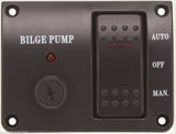 Bilge Pump Switch Panel Auto/Off/Manual  Rocker Switch 12 volt Marine Switch