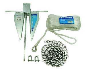 Boat Anchor Sand Anchor Kit 4lb with Rope and chain