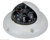 Boat Compass SURFACE MOUNT no Holes Powerboat Compass White with light