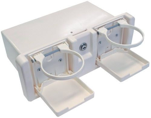 Boat Glove Box Marine Grade Glove Box for Boats With Drink Holders WHITE