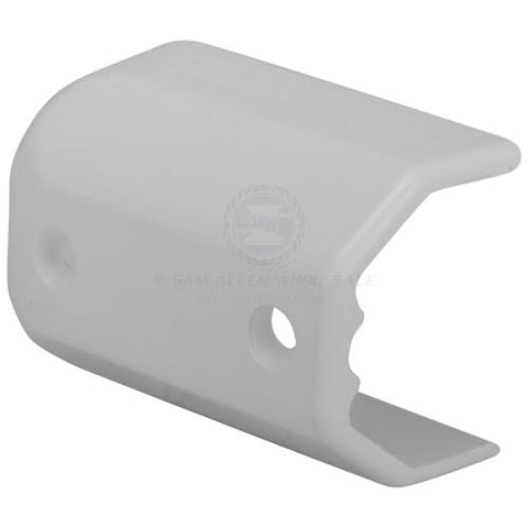 Gunwale End Caps - Gunnel White ASA Plastic Fender strip cap X 2