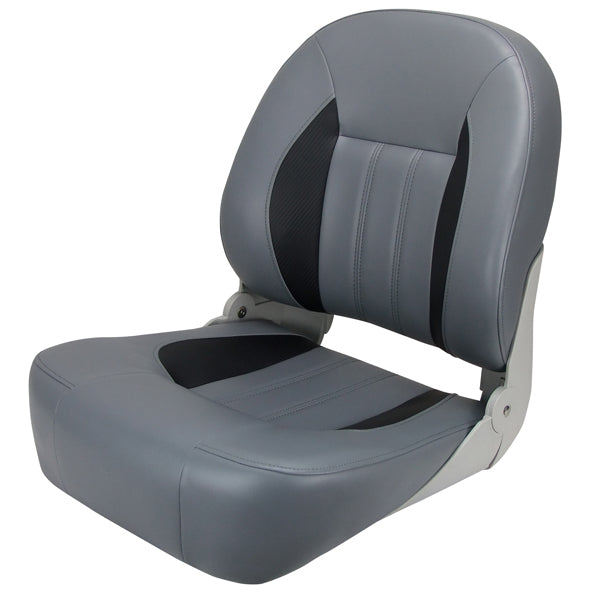 Boat Seat Relaxn Barra Series Fold Down Grey/Black Carbon Suits Slide & Swivel