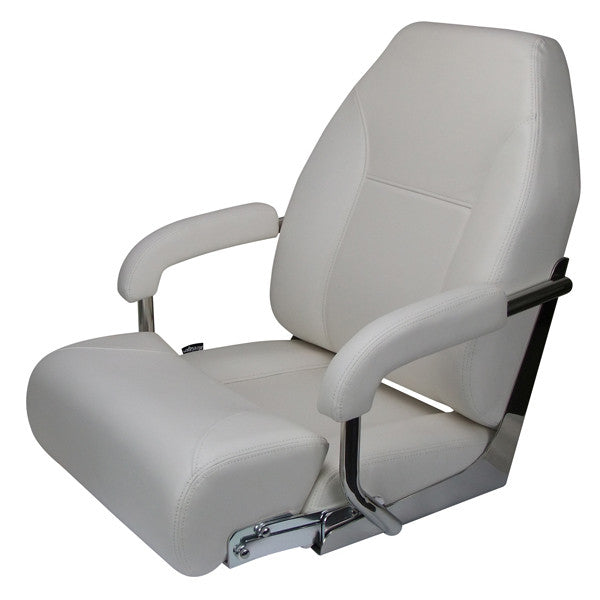 Boat Seat Relaxn Pelagic Series - High Back  White with bonus seat cover