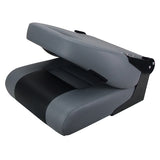 Relaxn Deluxe Bay Series Boat Seat Sports Fold Down Black Carbon Grey  x 2 seats