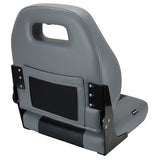 Relaxn Bay Series Deluxe Boat Seat Sports Fold Down Grey Black