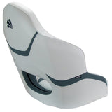 Boat Seat Relaxn Reef Series Sports Bucket Seat White/Gun Metal Grey Cross Hatch