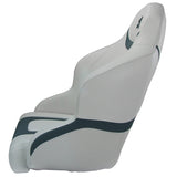 Boat Seat Relaxn Reef Series Sports Bucket Seat White/Gun Metal Grey Cross Hatch