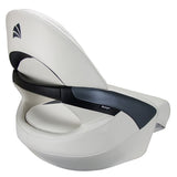 Boat Seat Relaxn Offshore White Grey Carbon Black Carbon Flip up Support + Cover