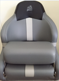 Relaxn Reef Series Seats Boat Sports Bucket With Bolster Black Carbon/ Grey X 2 Seats