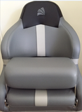 Boat Bucket Seat Relaxn Reef Series Sports Bucket Seat With Bolster Black Carbon/ Grey