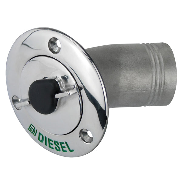 Deck Filler Diesel 30 Degree Angled 316 Stainless 50mm Filler Lockable With Key