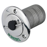 Deck Filler Diesel Straight 316 Stainless 50mm Filler Lockable With Key