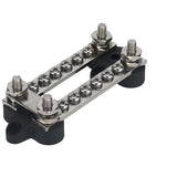 Buss Bar Electrical Terminal 12 volt 2 x 6 way dual 100 amp 4 stud Heavy Duty