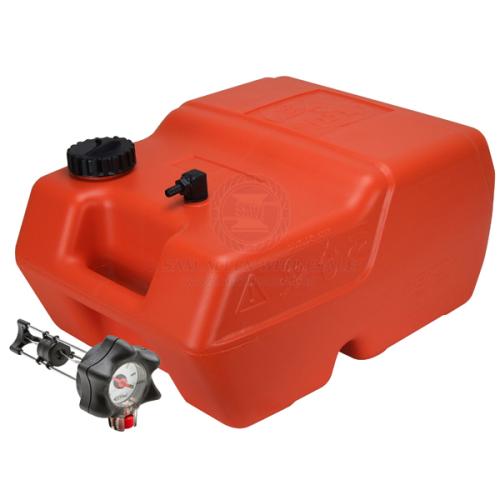 Boat Outboard Motor Fuel Tank Portable Petrol Tank 24 Litre Polyethylene with Gauge & Cap