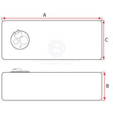 Boat Stainless Steel Fuel Tank  112 Litre 400W x 200H x 1400L