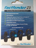 Fast Fender Black 25MM Diameter Bow Rail Boat For Inflatable Fenders x 2 Hooks