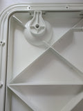 Access Hatch Caravan Boat Access Locker Hatch White 460 x 510 EUROPA