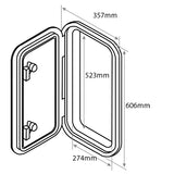 Access Hatch Caravan Boat Access Locker Hatch Grey 606mm x 357mm CANSB