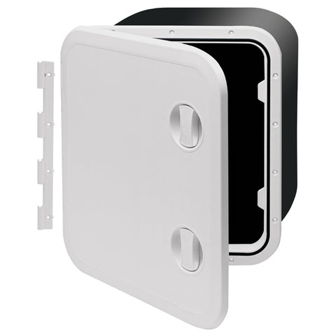 Access Hatch Storage Box Caravan/ Boat/RV White Can-SB Italian Made 517mm x460mm