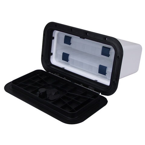 Tackle Box for Boat Plano Trays 2 Tray Black Lid