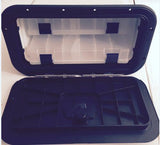 Tackle Box for Boat-Tackle Storage Plano Trays 2 Tray Saltwater Black Lid