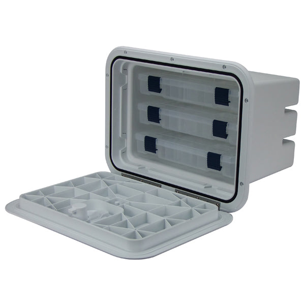Fishing 3 Tray Tackle Box Rigging Station in Floor Plano Waterproof Box