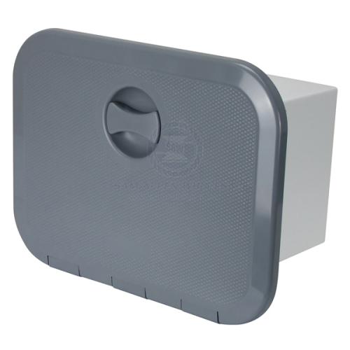 Access Hatch Storage Box for Caravan/ Boat/RV Grey Lid storage Box with 3 Drawers 375mm x 280mm