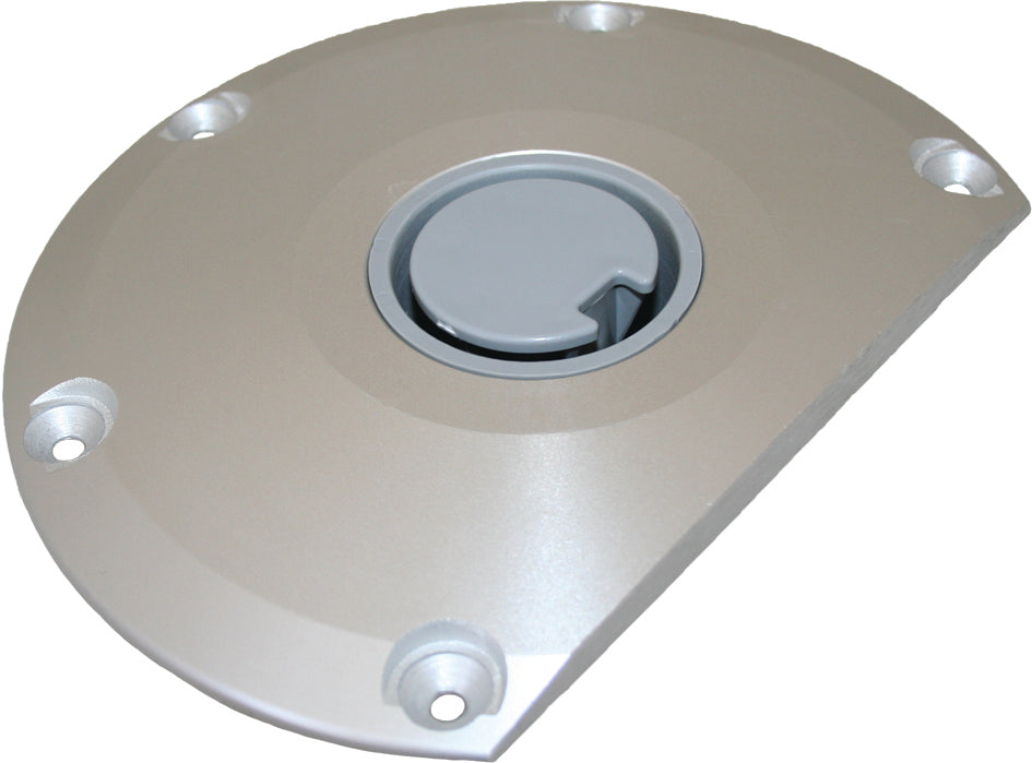 Boat Pedestal Spare Dee Base For Plug-In Post Fits 60mm Post Round Anodised Aluminium