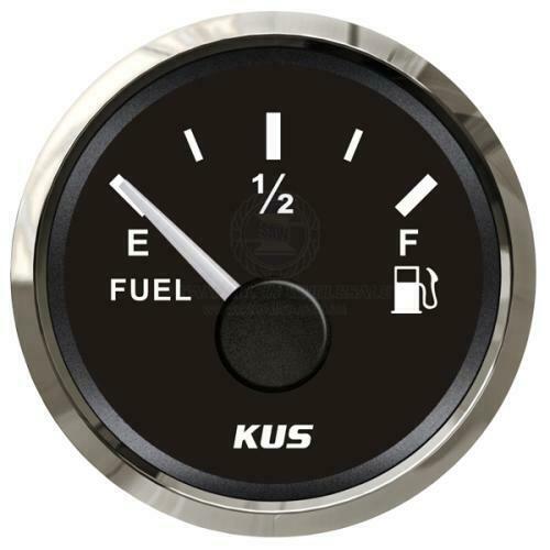 Fuel Level Gauge KUS® Gauges NMEA 2000 Black/ Stainles Display 12 Volt 52mm Dia