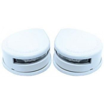 LED Navigation Lights Horizontal Mount White Casing Fully Approved 12 Volt