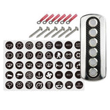Marine Switch Panel Carbon Fiber Vinyl Stainless Steel Push Button Blue Backlight Relaxn