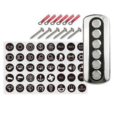 Marine Switch Panel Carbon Fiber Vinyl Stainless Steel Push Button Red Backlight