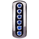 Marine Switch Panel Carbon Fiber Vinyl Stainless Steel Push Button Blue Backlight Relaxn