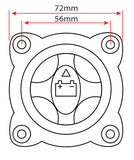 Battery Switch RECESSED MOUNT BATTERY ISOLATOR SWITCH - 2 POSITION