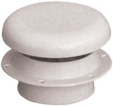 Mushroom Style Vent White Plastic Brass Spindle Low Profile Mosquito Screened