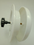 Mushroom Style Vent White Plastic Brass Spindle Low Profile Mosquito Screened