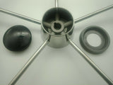 Boat Steering Wheel 5 Spoke Stainless Steel 10° Dish 390mm Diameter 3/4" Shaft