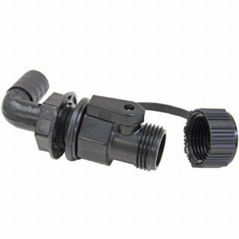 Deck Washdown Connector 90 degree Barbed Tail 3/4" Or 20mm Male Thread With Cap