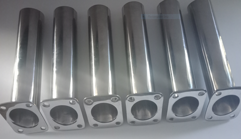 Fishing Rod Holders x 6 Stainless Steel Flush Mount Polished 30 degree narrow top