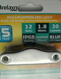 Blue Waterproof Courtesy Light 12 Volt LED Underwater Or Waterproof Multi- Purpose Light Surface Mount