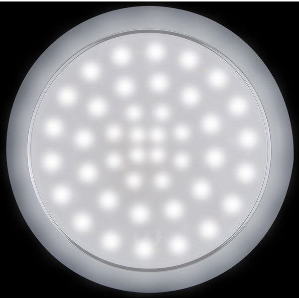 LED Light Round Interior Exterior White Light Touch On-Off 12/24 Volt 42 LED's IP 66