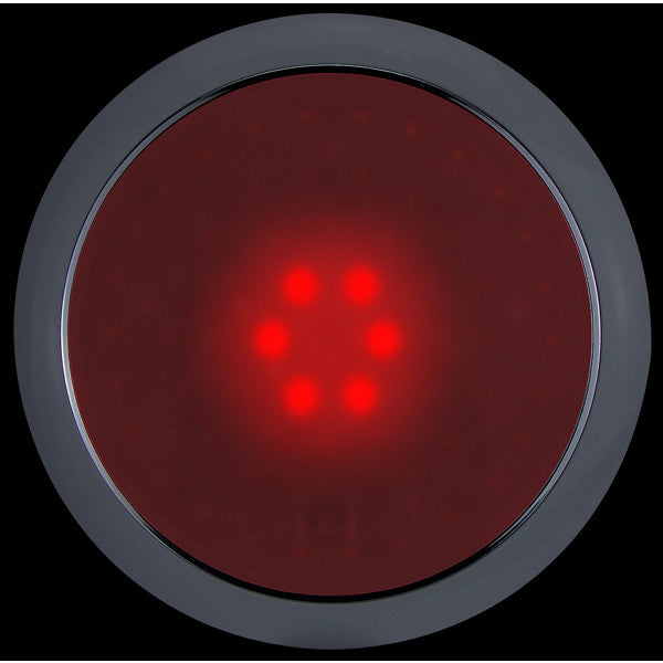 LED Round Interior Exterior White Red Light Touch On-On-Off