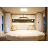 2 X Caravan Boat Bulkhead Reading Lights LED  With USB Outlet Chrome / White Housing Head