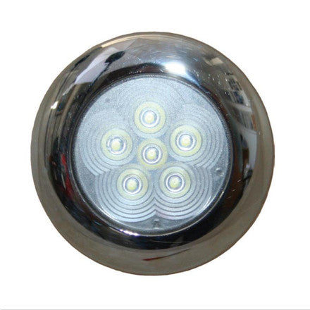 LED Interior Light 12V - Boat/Marine/Caravan Flush Mounted Stainless Steel