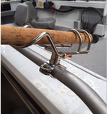 Clamp On Rod Holders Rail 32mm 316 Stainless 360 Horizontal & Vertical New x2