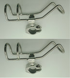 Clamp On Rod Holders Rail 25mm 316 Stainless 360 Horizontal & Vertical New x 2