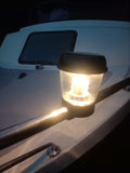 Marine Light Solar Powered Clamp On Rail Mount On/Off Switch Easy Install