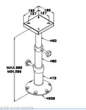Table Base for Boat Marine Caravan RV Adjustable Table Pedestal 290mm-690mm
